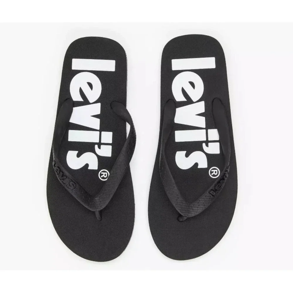 Levi's Men's Dixon Flip Flops‎ Black D6565-0003 Size 8.5